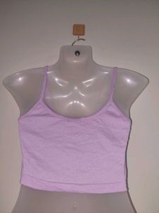 Lilac cropped two-piec top set