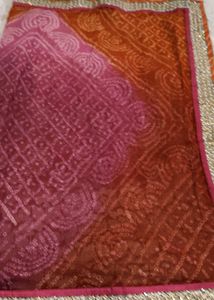Elegant Maroon &amp; Pink Sari