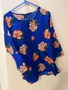 Floral Print Bell Sleeve Blouse