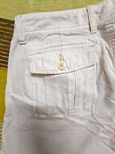 White Embroidered Trouser
