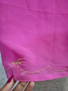 Pink soft Saree