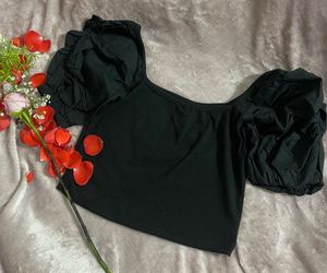 Chic Black Crop Top
