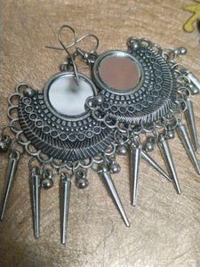 Trendy Oxidized Earrings 🤍💫