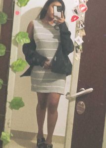 Striped Sleeveless Bodycon Dress