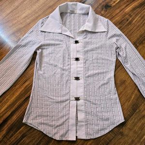 Striped Stylish Button-Up Shirt