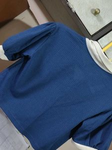 Chic Blue &amp; White Polo Shirt