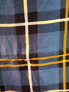 Blue Plaid Midi Dress