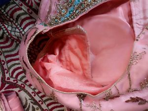 Neted Peach Kurta Set