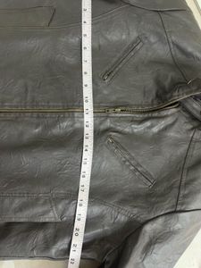 Men's Brown Faux Leather Jacket