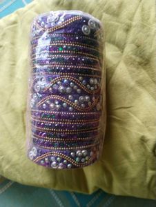 Heavy Look Purple Bangles Set for Wedding &amp; Party