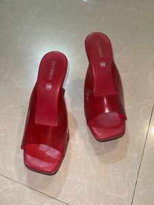 Red slim heels