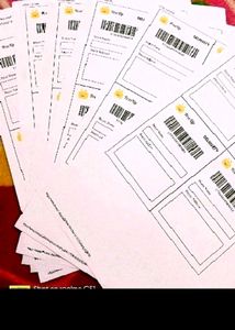 100 Shipping Labels B&amp;W