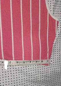 Pink Striped Midi Dress