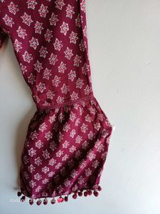 Full, Ballon Sleeves Printed Top (XS / S - Size)