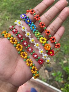 Sunflower Beaded Bracelet - Pack Of 6