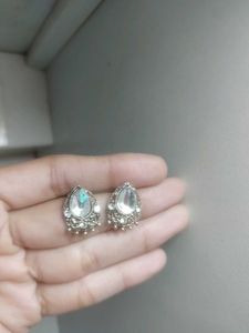 White earrings 🤍