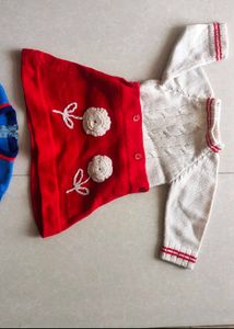 Combo Of 2 Wool Fancy Frock N Skirt Top