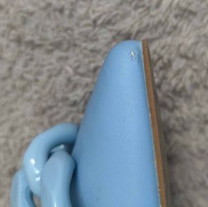 👠Sky Blue Chain Pointed Toe Stilettos-Unused