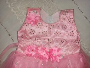 Pink Flower Girl Dress