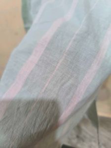 Blue and white striped kurti.