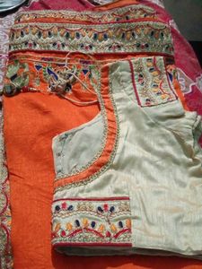 Orange 🍊 Colour Saree