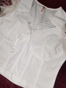 Floral Mesh Sleeve Top