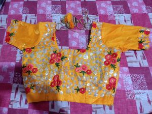Embroidered Yellow Blouse