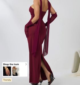 Elegant Maroon Formal Gown