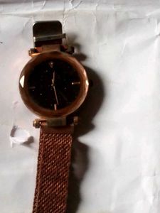Rose Gold Mesh Strap Watch