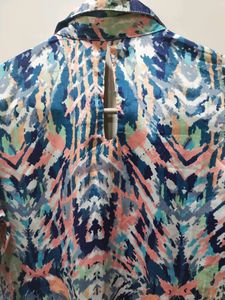 Multi Print Satin Shirt