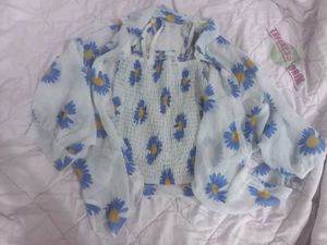 Floral Print Top & Shirt Set