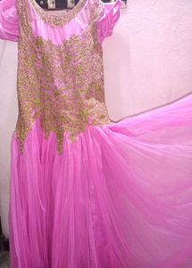 Gown#Net Fabric Stylish