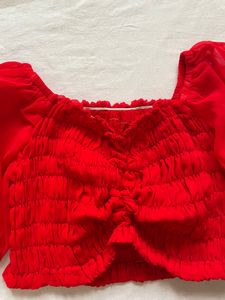 Beautiful Red Crop Top