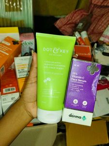 Derma Co 15% Vit C Serum + Dot And Key Facewash