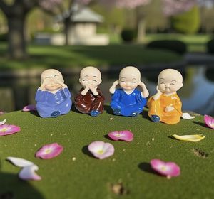 little Monk Buddha Figurines Set
