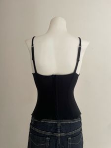 Black Embellished Tank Top