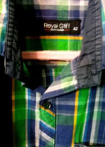 Blue &amp; Green Plaid Button-Down Shirt