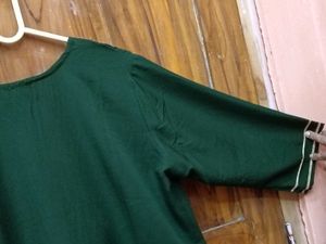 1-TimeUsed New Elegant Green Kurta Without Tag