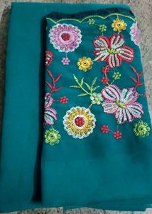 Elegant Embroidered Saree