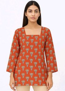 Elegant Printed Short Kurta
