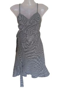 Checkered Wrap Dress