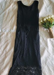 free shipping.....Elegant Black Lace Dress