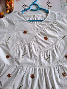 White Embroidered Dress