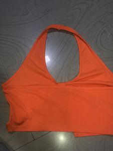 Orange Halter Top
