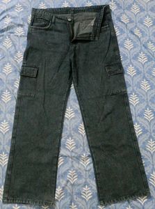 High Waist Cargo Jeans
