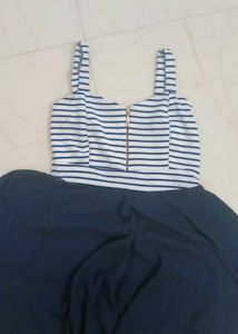 Striped Fit &amp; Flare Dress