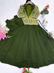 Green Lehenga Choli with Jacket