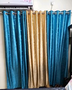 Beautiful Double Embolished Curtains - Set of 3