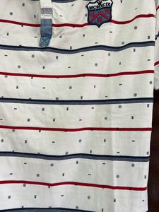 White polo Tshirt With Minimal Design