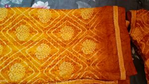 Bandhani Saree - Yellow &amp; Orange